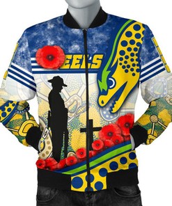 Eels Rugby Mens Bomber Jacket Indigenous ANZAC Day