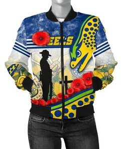 Eels Rugby Womens Bomber Jacket Indigenous ANZAC Day