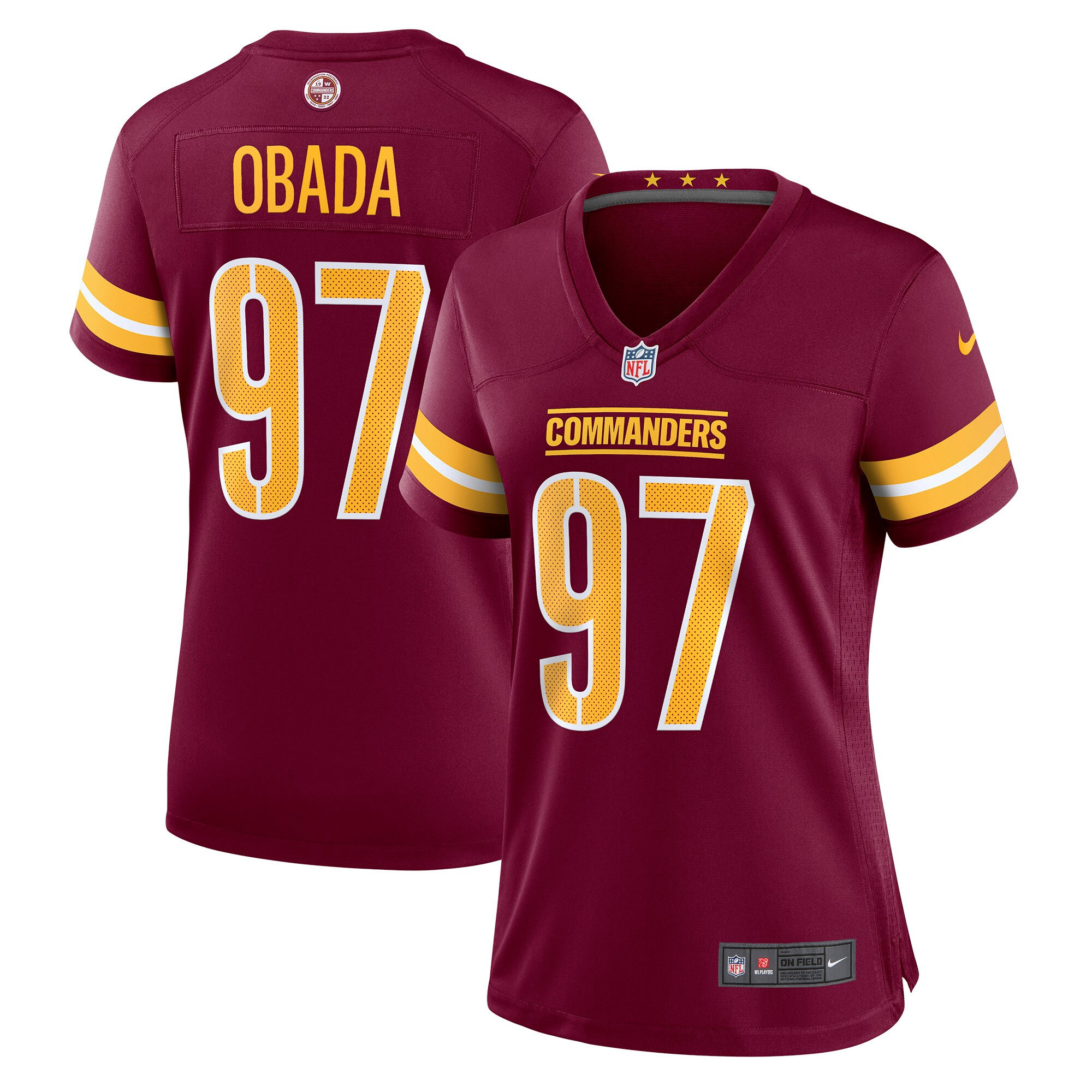 Efe Obada Washington Commanders Womens Game Jersey - Burgundy Nfl