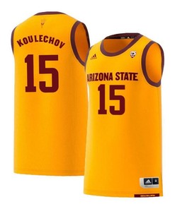 Egor Koulechov 15 Arizona State Sun Devils Retro Basketball Men Jersey - Yellow