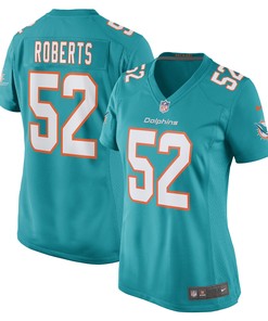 Elandon Roberts Miami Dolphins Womens Game Player Jersey - Aqua Nfl