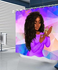 Elegant African American Bathroom Collection with Shower Curtain and Accessories