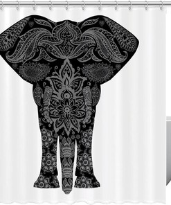 Elephant Shower Curtain - Awesome Animal Tribe Bathroom Decor