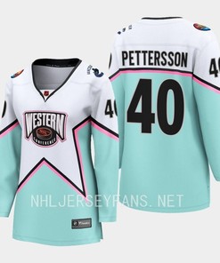 Elias Pettersson 40 Vancouver Canucks White 2023 All-Star Western Conference Jersey Women