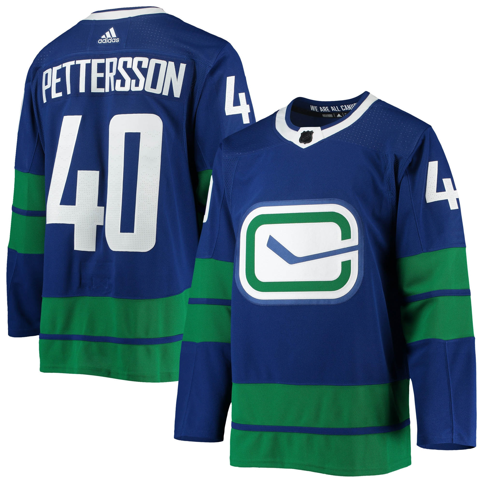 Elias Pettersson Vancouver Canucks Adidas 2020/21 Authentic Alternate Player Jersey - Blue Nhl