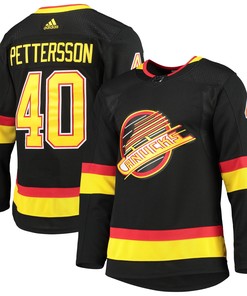 Elias Pettersson Vancouver Canucks Adidas Alternate Primegreen Authentic Pro Player Jersey - Black Nhl