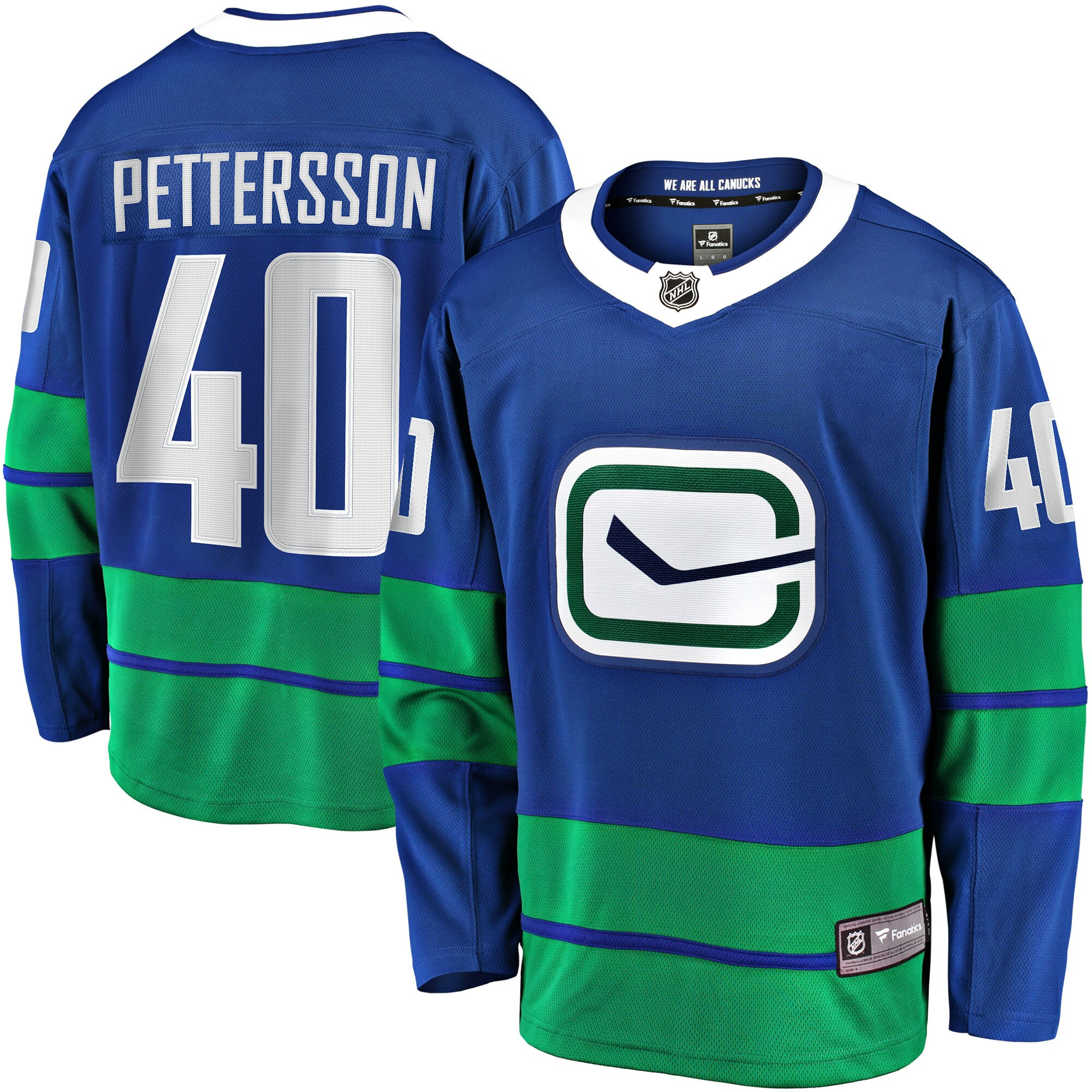 Elias Pettersson Vancouver Canucks Fanatics Branded 2019/20 Alternate Premier Breakaway Player Jersey - Royal Nhl