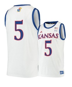 Elijah Elliott 5 Kansas Jayhawks Basketball Men Jersey - Beige