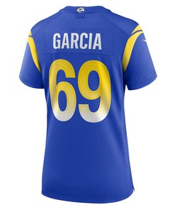 Elijah Garcia Los Angeles Rams Women's Game Player Jersey - Royal