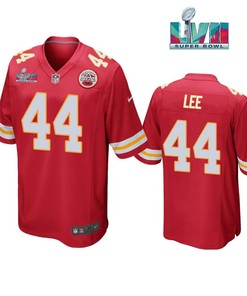 Elijah Lee 44 Kansas City Chiefs Super Bowl LVII Red Men Game Jersey