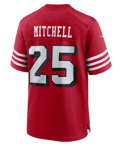 Elijah Mitchell 25 San Francisco 49ers Alternate Team Game Jersey - Scarlet