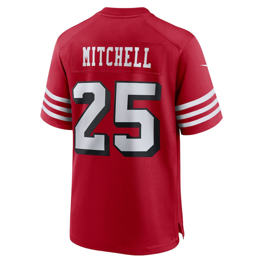Elijah Mitchell 25 San Francisco 49ers Alternate Team Game Jersey - Scarlet