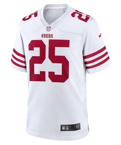 Elijah Mitchell 25 San Francisco 49ers Player Game Jersey - White