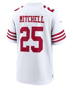 Elijah Mitchell 25 San Francisco 49ers Player Game Jersey - White