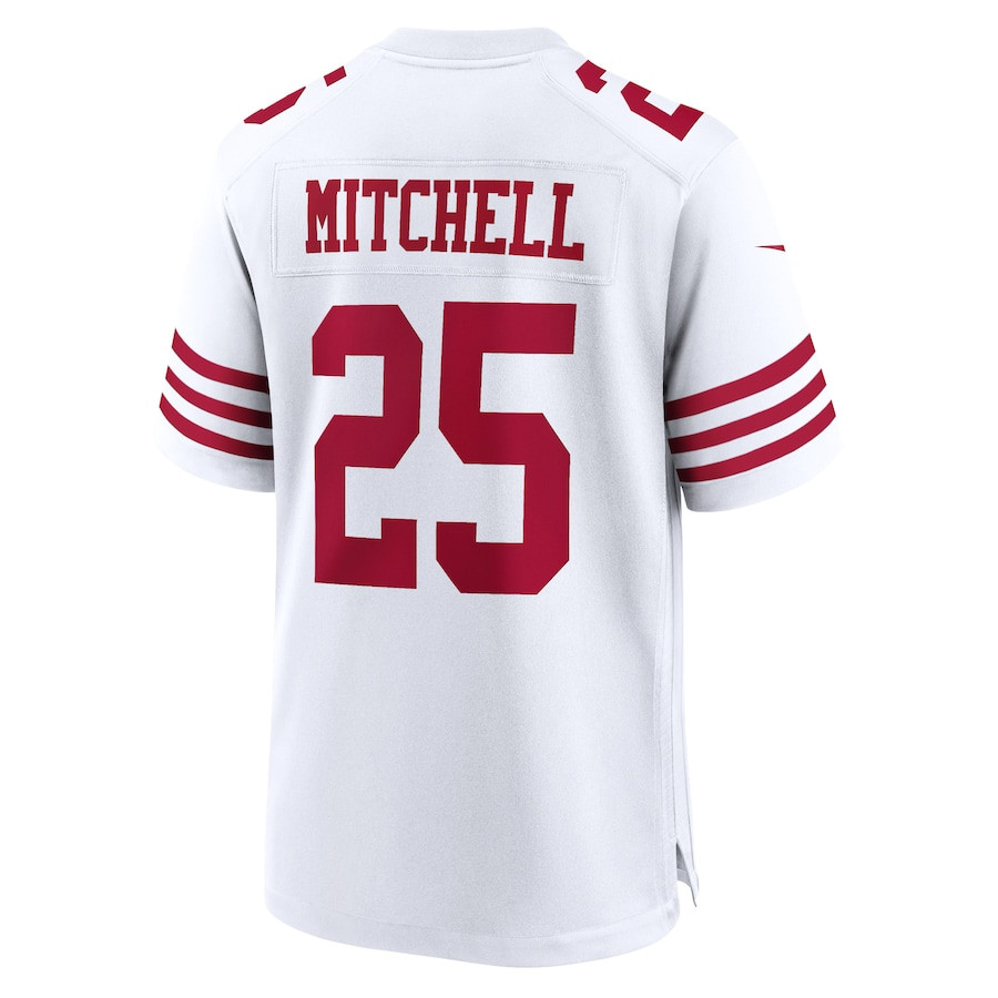 Elijah Mitchell 25 San Francisco 49ers Player Game Jersey - White