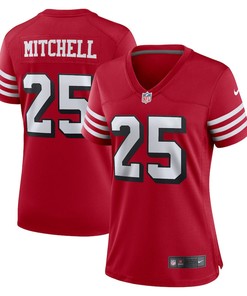 Elijah Mitchell 25 San Francisco 49ers Women's Alternate Team Game Jersey - Scarlet