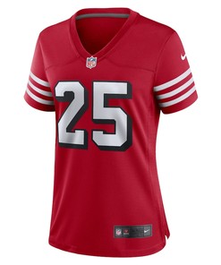 Elijah Mitchell 25 San Francisco 49ers Women's Alternate Team Game Jersey - Scarlet