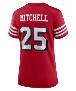 Elijah Mitchell 25 San Francisco 49ers Women's Alternate Team Game Jersey - Scarlet