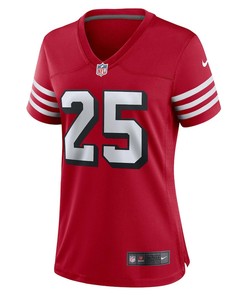 Elijah Mitchell San Francisco 49ers Women's Alternate Game Jersey - Scarlet