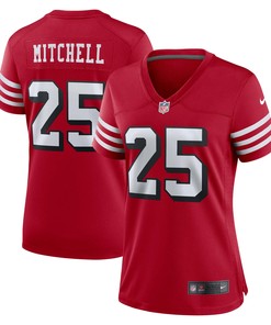 Elijah Mitchell San Francisco 49ers Womens Alternate Game Jersey Scarlet Nfl