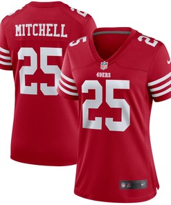 Elijah Mitchell San Francisco 49ers Womens Team Player Game Jersey - Scarlet Nfl