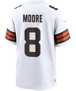 Elijah Moore 8 Cleveland Browns Men Game Jersey - White