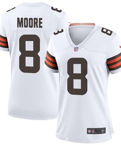 Elijah Moore 8 Cleveland Browns Women Game Jersey - White