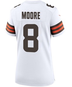 Elijah Moore 8 Cleveland Browns Women Game Jersey - White