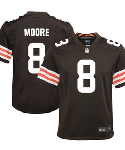 Elijah Moore 8 Cleveland Browns Youth Game Jersey - Brown