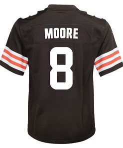 Elijah Moore 8 Cleveland Browns Youth Game Jersey - Brown