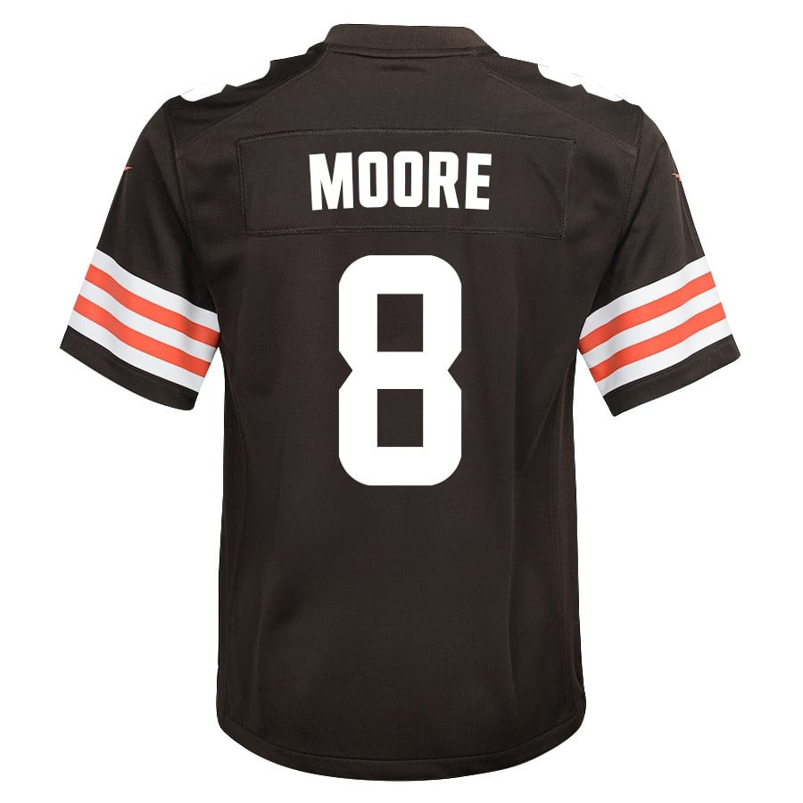 Elijah Moore 8 Cleveland Browns Youth Game Jersey - Brown