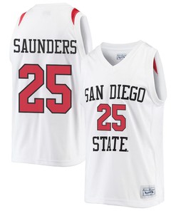 Elijah Saunders 25 San Diego State Aztecs 2023 Basketball Jersey- Men White