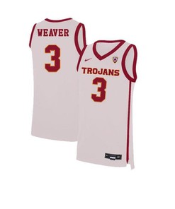 Elijah Weaver 3 USC Trojans Elite Basketball Men Jersey - White