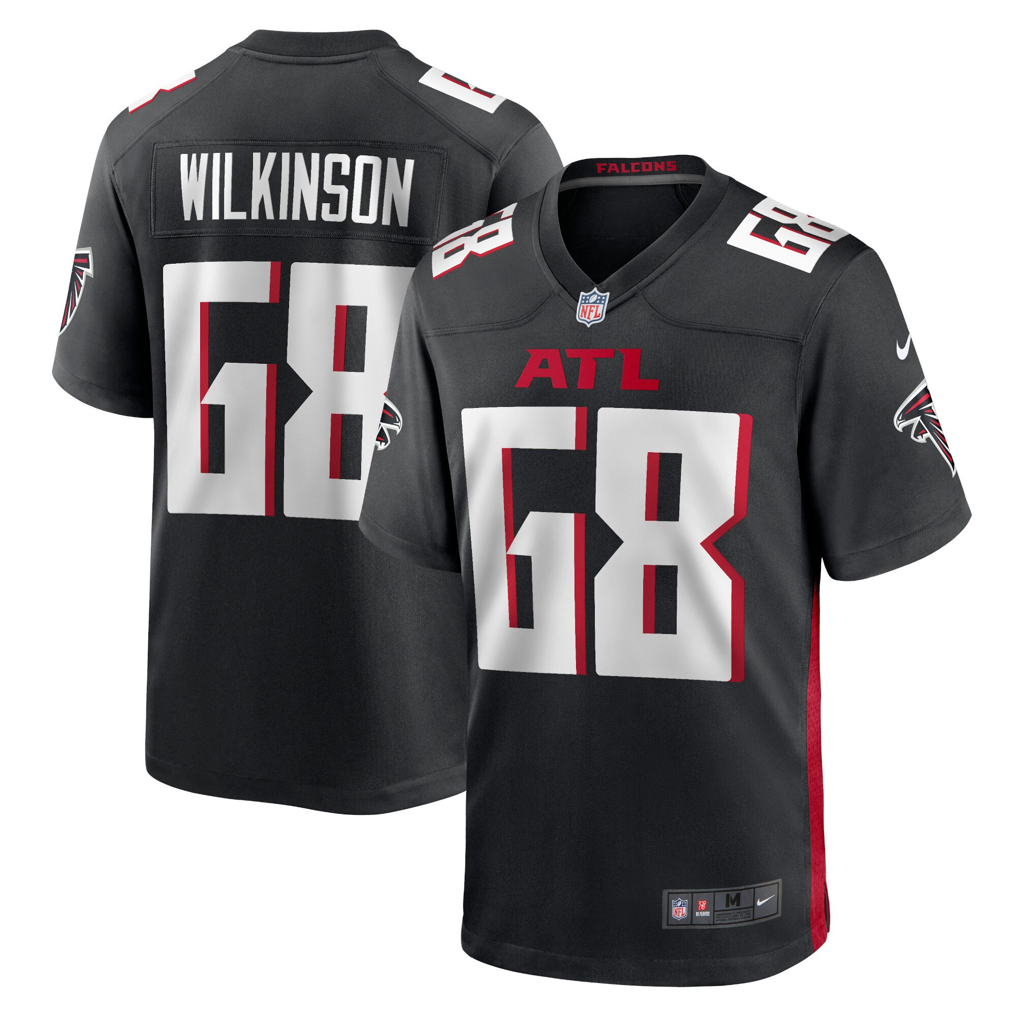 Elijah Wilkinson Atlanta Falcons Game Jersey - Black Nfl