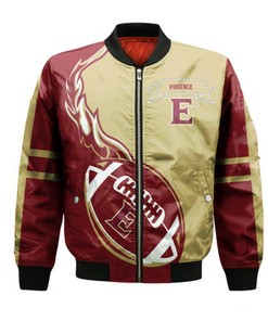 Elon Phoenix Bomber Jacket Flame Ball - NCAA