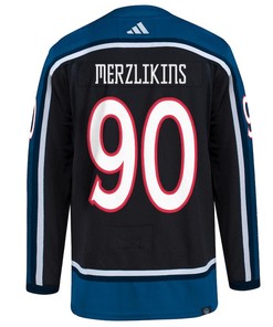Elvis Merzlikins 90 Columbus Blue Jackets Reverse Retro 2.0 Jersey - Black
