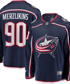 Elvis Merzlikins Columbus Blue Jackets Fanatics Branded Home Breakaway Player Jersey - Navy Nhl