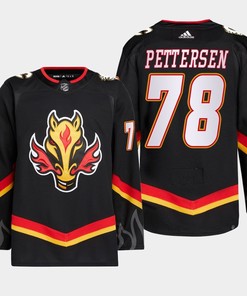 Emilio Pettersen 78 Calgary Flames Black Jersey 2022-23 Blasty Alternate Primegreen