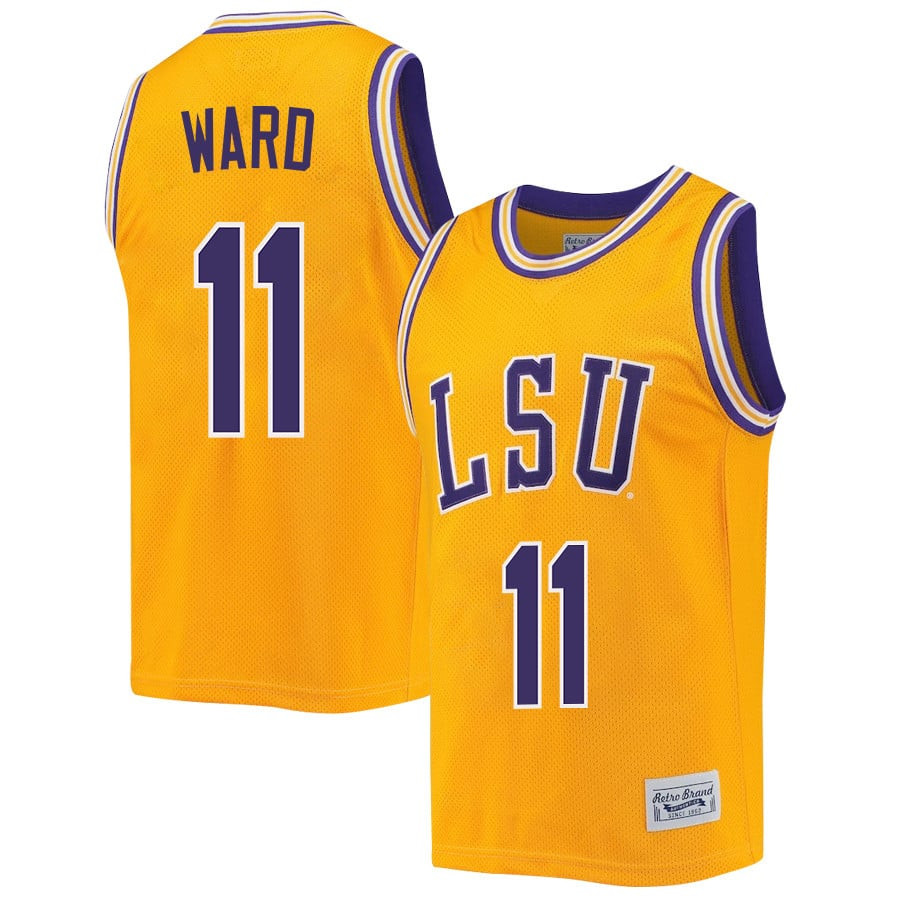Emily Ward 11 LSU Tigers 2023 NCAA Basketball Jersey Retro- Gold