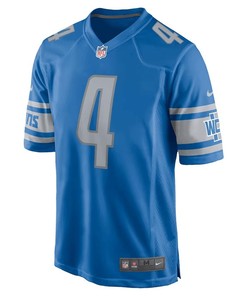 Emmanuel Moseley 4 Detroit Lions Men Game Jersey - Blue