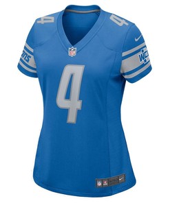 Emmanuel Moseley 4 Detroit Lions Women Game Jersey - Blue