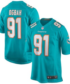 Emmanuel Ogbah Miami Dolphins Game Jersey - Aqua Nfl