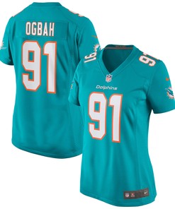 Emmanuel Ogbah Miami Dolphins Womens Game Jersey - Aqua Nfl