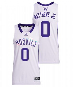 Emmitt Matthews Jr. 0 Washington Huskies 2022 Basketball Honoring Black Excellence Men Jersey - White