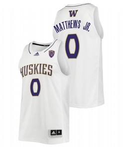 Emmitt Matthews Jr. 0 Washington Huskies 2022 College Basketball Men Jersey - White