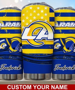 Engraved Los Angeles Rams Tumbler - Custom Name Design
