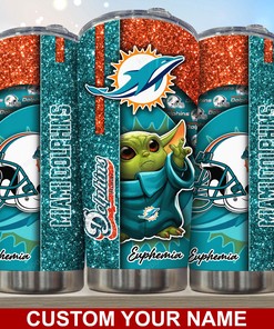Engraved Miami Dolphins Tumbler for NFL Fans