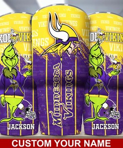 Engraved Minnesota Vikings Tumbler - Custom Name Design