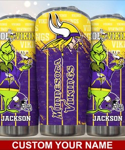 Engraved Minnesota Vikings Tumbler - Custom Name Design
