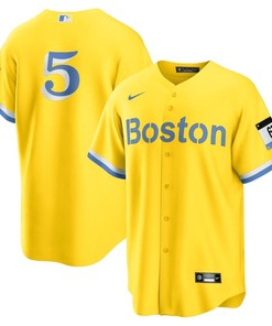 Enrique Hernandez 5 Boston Red Sox City Connect Jersey - Gold/Light Blue